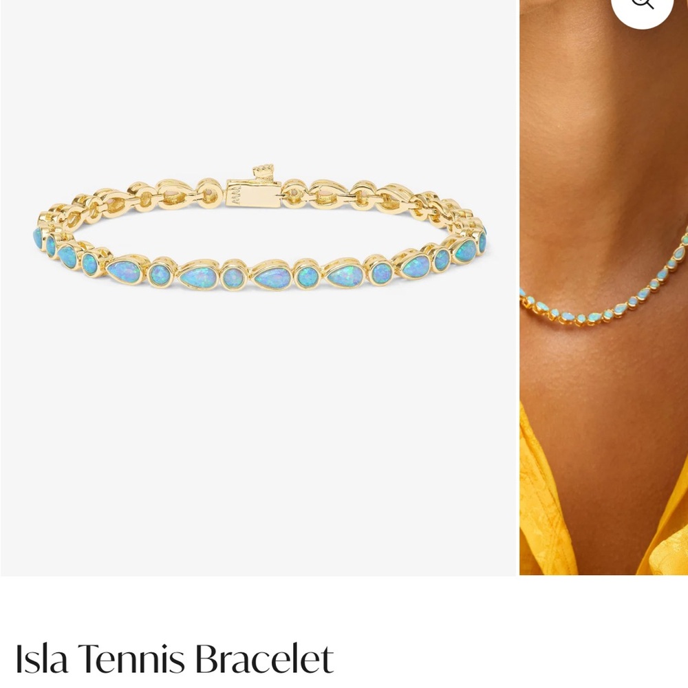 NWT Melinc Maria Isla Tennis Bracelet Blue Isla Tennis Bracelet